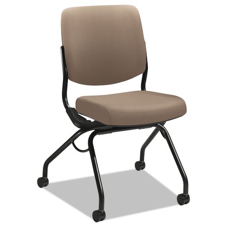 HON Perpetual Series Folding Nesting Chair, Morel Seat/Back, Black Base HPN1.A.UU.CU24.T